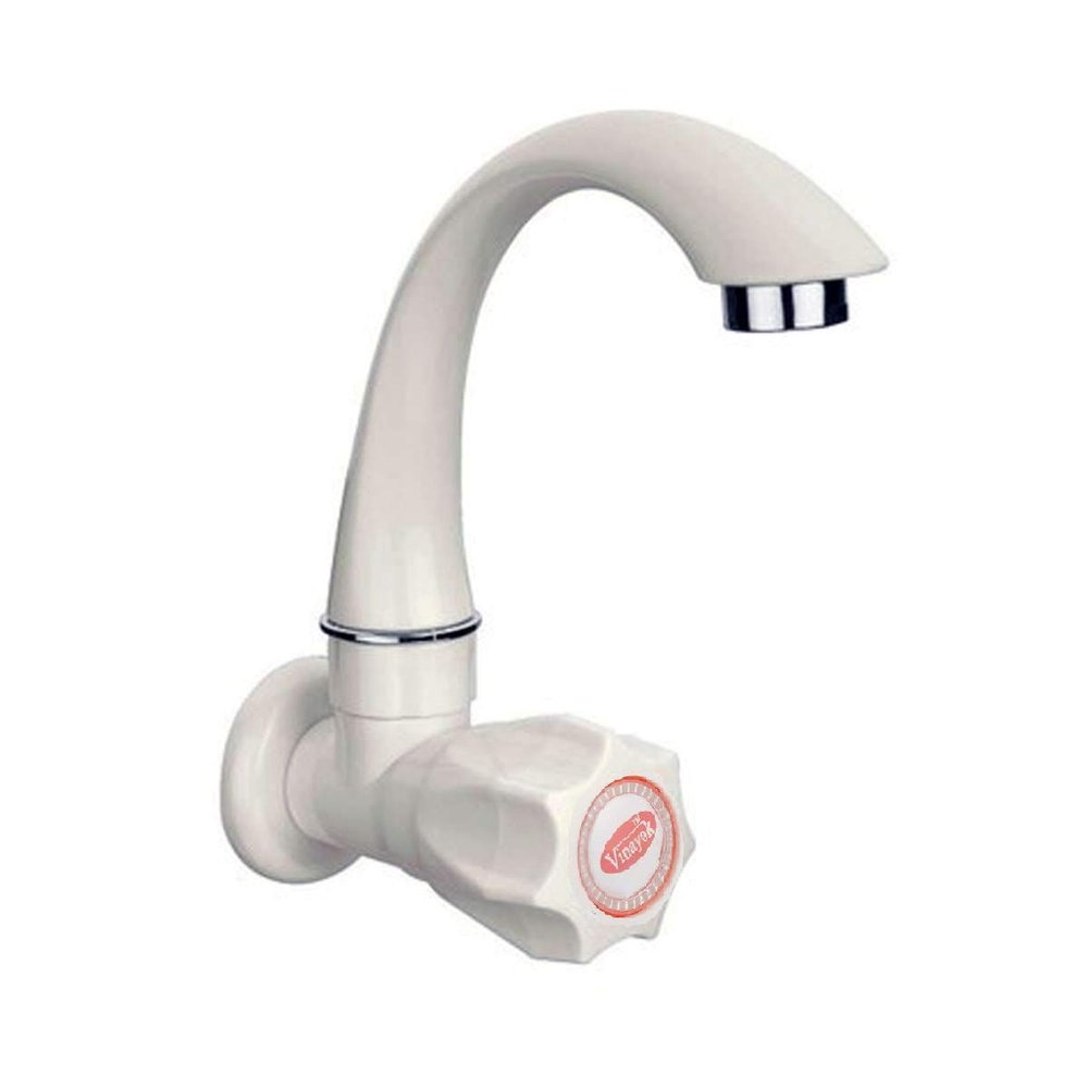 Vinayak Plastic Sink Cock Tap, Cream & Black, Painted Finish