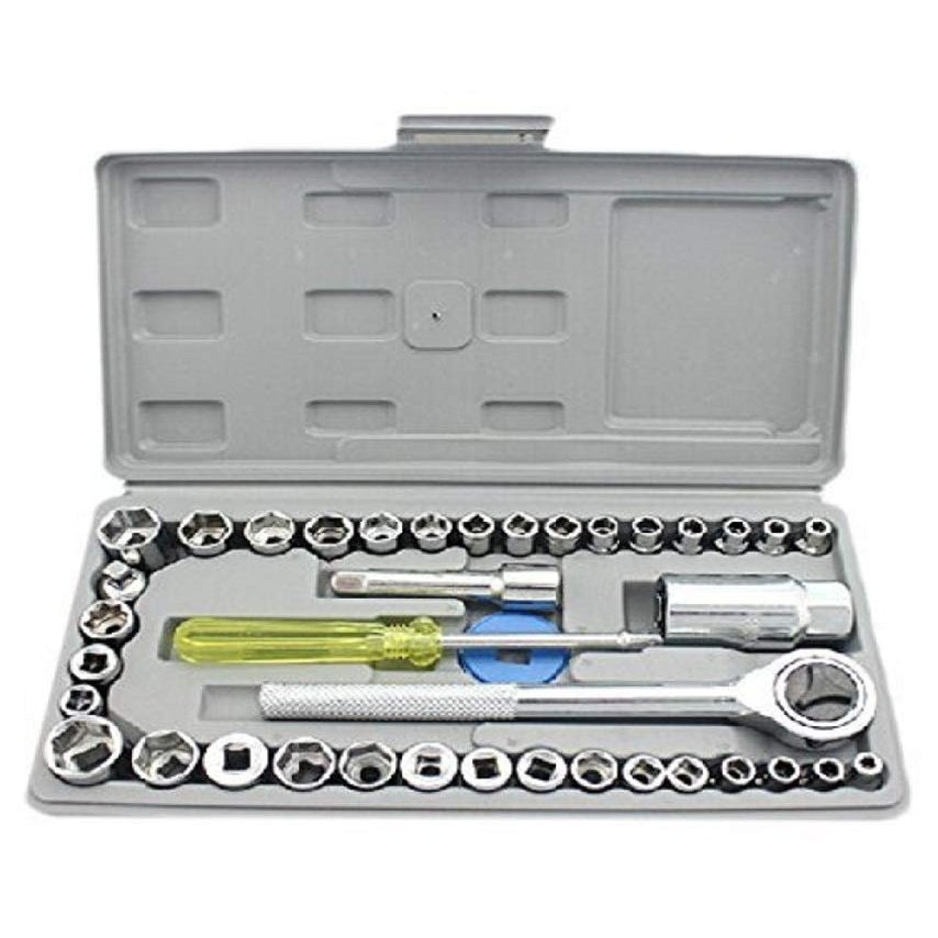 Kytaste 40 pcs Automobile Motorcycle Repair Tool Case Precision Socket Wrench Set (Multicolor)