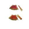 Salvus APP SOLUTIONS Beautifully Handmade Devi Vastra Dress for Maa Durga Statue, Set of 2 (5x3 Inch, Pink and Red) view 1