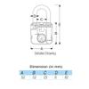 Harrison CX-1000-0594 Key Padlock (Silver, Painted Finish) | Padlock, Padlocks, Locks for Home, Locks for Main Door view 3