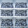 E-Retailer Waterproof PVC Refrigerator Drawer Mat/Multipurpose Fridge Mats Set of 6 Pcs (Floral Black, Size-17.5X11.5 Inch) view 1