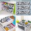 E-Retailer Waterproof PVC Refrigerator Drawer Mat/Multipurpose Fridge Mats Set of 6 Pcs (Floral Black, Size-17.5X11.5 Inch) view 2