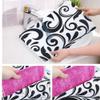 E-Retailer Waterproof PVC Refrigerator Drawer Mat/Multipurpose Fridge Mats Set of 6 Pcs (Floral Black, Size-17.5X11.5 Inch) view 4