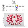 E-Retailer Waterproof PVC Refrigerator Drawer Mats/Multipurpose Mat/Fridge Mats Set of 6 Pcs (Floral Red, Size-17.5X11.5 Inch) view 3