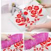 E-Retailer Waterproof PVC Refrigerator Drawer Mats/Multipurpose Mat/Fridge Mats Set of 6 Pcs (Floral Red, Size-17.5X11.5 Inch) view 4