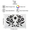 E-Retailer Waterproof PVC Refrigerator Drawer Mat/Multipurpose Fridge Mats Set of 6 Pcs (Floral Black, Size-17.5X11.5 Inch) view 3
