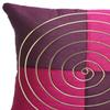 MSenterprises Cushion Cover Purple Round Striped Dupion Silk Pack of 5(40x40 Cms Or 16x16 Inch) (Purple) view 2
