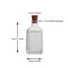 GIFTBASH Premium Square Shape Glass Diffuser Bottle with Classic Wooden Cork Lid, Pack of 4 Pcs, 100ml Each, Transparent | for Aromatherapy | for Spa view 4