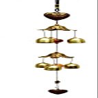 Jamboree Smart Buy Feng Shui Home Positive Energy Wooden Windchimes for Balcony Bedroom with Good Sound Vastu Garden Decor Brass Windchime Brass Heart