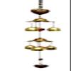 Jamboree Smart Buy Feng Shui Home Positive Energy Wooden Windchimes for Balcony Bedroom with Good Sound Vastu Garden Decor Brass Windchime Brass Heart view 1
