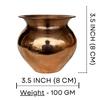 Salvus APP SOLUTIONS Copper Karwa Chauth Kalash  Traditional Pooja Lota for Karwa Chauth and Festive Rituals | Pure Copper Lota for Puja Use (3.5x3.5 Inch) view 2