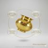 Salvus App SOLUTIONS Traditional Brass Pooja Lota - Handcrafted Indian Water Pot (8x8x7.5 cm, Golden) view 4