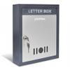 Plantex Wall Mount Letter Box - Suggestion Box/Mail Box/Post Box for Home gate with Secure Key Lock - (Dark Grey) A4 Size view 1