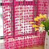 Smars Heart String 2 Piece Polyester Door Curtain Set - 6ft, Pink view 1