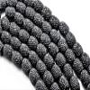 The Design Cart Black Opaque Oval Resin Sugar Beads (13 mm * 18 mm) (10 Pieces) - for Jewellery Making, Art and Craft view 1