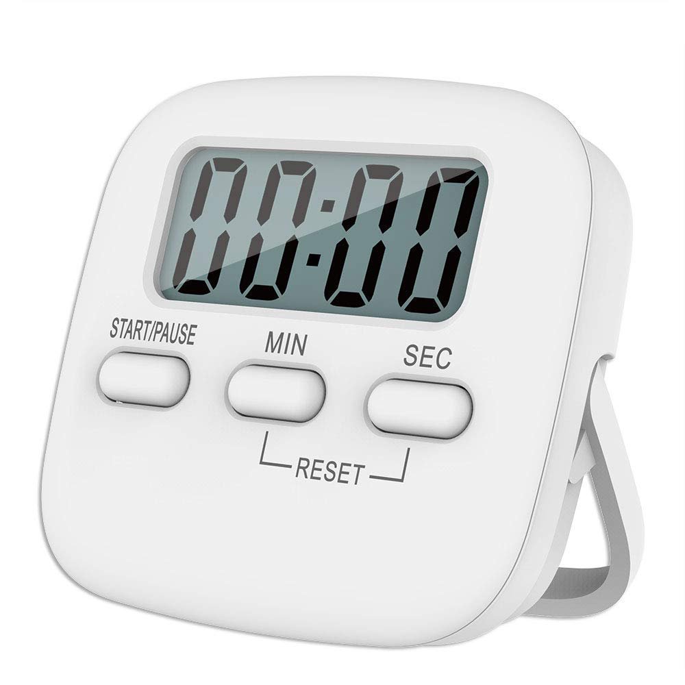 we3 Digital Kitchen Timer & Stopwatch Large Digits Loud Alarm Magnetic Stand(Round)