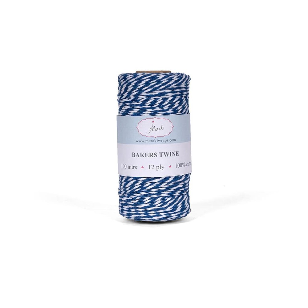 Meraki Cards Bakers Twine (Navy Blue, White)