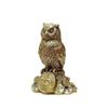 SoilMade Combo Laxmi MATA Flat Marble Idol and Golden Owl, Round Shape, Resin and Stone Made, Size Aprox 11cm and 180g, Pack of 1 Laxmi MATA Flat Marble Idol and Golden Owl in Box view 4