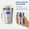 Sharda Metals Set of 6 Stainless Steel Drinking Water Glass Set | Unbreakable, Rust-Resistant, BPA-Free, Durable Metal Glasses with Mirror Polish | Everyday Use, Kitchen & Diwali Gift, 350ml Each view 2