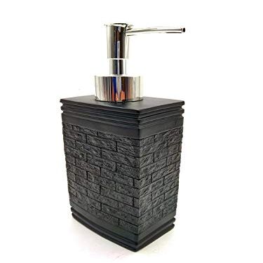 TOTO DEALS Stone Elegant Shape Liquid Soap Dispenser, 350 ml, Black