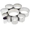 Asian Hobby Crafts Stainless Steel Mini Cookie & Vegetable Cutter Set, Embossing Molds for Food Decoration, Cake & Pastry Tools for Kitchen Use | Round Designs with Different Size | Set of 10 Pcs view 1