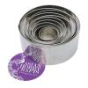Asian Hobby Crafts Stainless Steel Mini Cookie & Vegetable Cutter Set, Embossing Molds for Food Decoration, Cake & Pastry Tools for Kitchen Use | Round Designs with Different Size | Set of 10 Pcs view 2