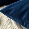 Khooti Velvet Cushion Cover, 12x12 | Blue | Pack of 2 | Solid Plain Soft & Smooth, Decorative Cushion Covers for Living Room, Bedroom, Couches, Chairs, Sofas, Beds & Home Decor view 2