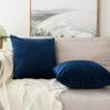 Khooti Velvet Cushion Cover, 12x12 | Blue | Pack of 2 | Solid Plain Soft & Smooth, Decorative Cushion Covers for Living Room, Bedroom, Couches, Chairs, Sofas, Beds & Home Decor view 3