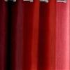 SKIVE India Polyester Blend Long Crush Eyelet Window 6 ft Curtains (Red) Set of 2 view 2