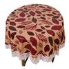 Stylista 6 Seater Round Table Cover Leaves Pattern Print 72 inches Diameter view 1