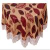 Stylista 6 Seater Round Table Cover Leaves Pattern Print 72 inches Diameter view 3
