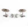 Indian-Shelf 1 Pack Glass Silver Decorative Drawer Pulls Solid Unique Cabinet Handles for Door Dresser GH-22 view 2