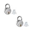 Harrison SC-2000-0558_PK 2 Iron 10 Levers Padlock with 4 Keys (Pack of 2), Silver view 1