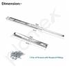 Plantex Drawer Channel/Regular Close Ball Bearing/Channel for Drawer/Telescopic Channel for Wooden & Metals Drawers in Kitchen, Wardrobe, (18-Inch,Silver) 1 Pair Set view 3