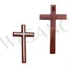 WIGANO Wooden Wall Hanging Christ Cross for Home, Church and Chapel Decoration (12"X6.5" inch, Brown) view 3