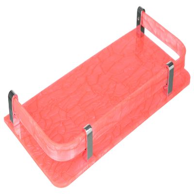 Spiry 12x5 Inch Acrylic Wall Mount Bathroom Shelf (Pink)