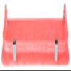 Spiry 12x5 Inch Acrylic Wall Mount Bathroom Shelf (Pink) view 2