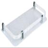 Spiry 12x5 Inch Acrylic Wall Mount Bathroom Shelf, Rack for Kitchen & Bathroom(White) view 1