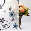 KREEPO Privacy Window Film Printed Blue Flower Window Frosting Film Window Sticker Window Cling Frosted Vinyl Sheets for Front Door/Bathroom/Sidelight/Small Windows, 12''x84'' view 3