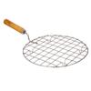 Stainless Steel Wire Round Roaster Papad Net/Jali with Wooden Handle (Silver) view 1