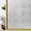 CVANU Privacy Window Film Zig Zag Frosting Film Window Sticker Frosted Vinyl Sheets for Front Door/Bathroom/Sidelight/Small Windows, 12''x84'' view 1