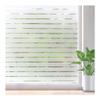 CVANU Privacy Window Film Stripe Frosting Film Window Sticker Frosted Vinyl Sheets for Front Door/Bathroom/Sidelight/Small Windows, 12''x84'' view 1