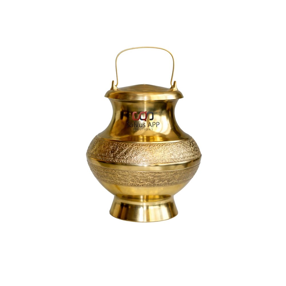 Salvus APP SOLUTIONS Brass Lota Kamandal (Gold_5 x 7.6 cm)