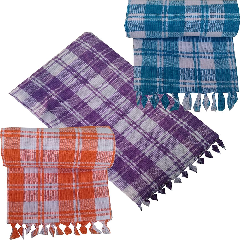 Soft Cotton Both Towel -Standard Size Towel (58" * 28")- Pack of 3 (Multicolour gr)