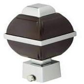 WIN Zinc Metal Curtain Brackets, (Colour: Black), (Set of 1), W-202