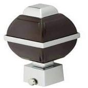 WIN Zinc Metal Curtain Brackets, (Colour: Black), (Set of 1), W-202
