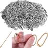 DIY Crafts Pack of 10 Pcs, Nail Keychain, 100mm+ Long Bead Connector Clasp 2.4 mm Diameter Bal(Pack of 10 Pcs, Nail Keychain) view 1