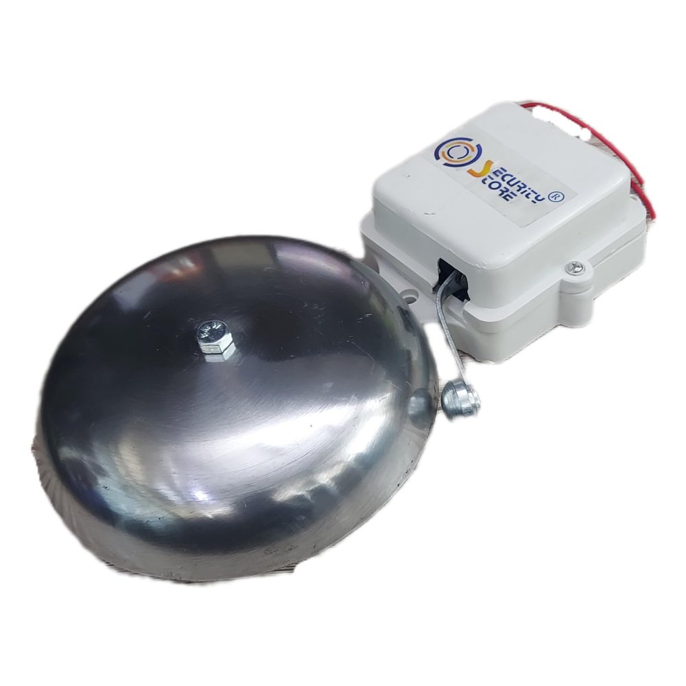SECURITY STORE Metal School Gong Bell (Grey, 6-inch)