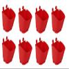 CAPPL UV Stabilized Wall Hanging Planter - Vertical Garden (5 Inch, Pack of 8, Red) Use For wall, apartments, condos, patios, courtyards & balconies view 1