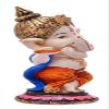 Karigaari India Polyresin Ganesha with Flute Figurine Handcrafted Ganpati Idol Decorative Showpiece for Home Pooja Room Office Spiritual Gift Ganesh Chaturthi Festival Tabletop Statue view 3